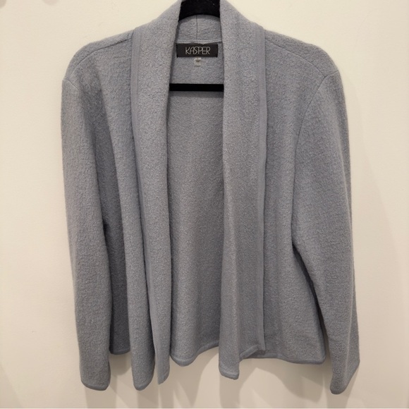 Kasper 100% Wool Light Blue Cardigan - Picture 1 of 8